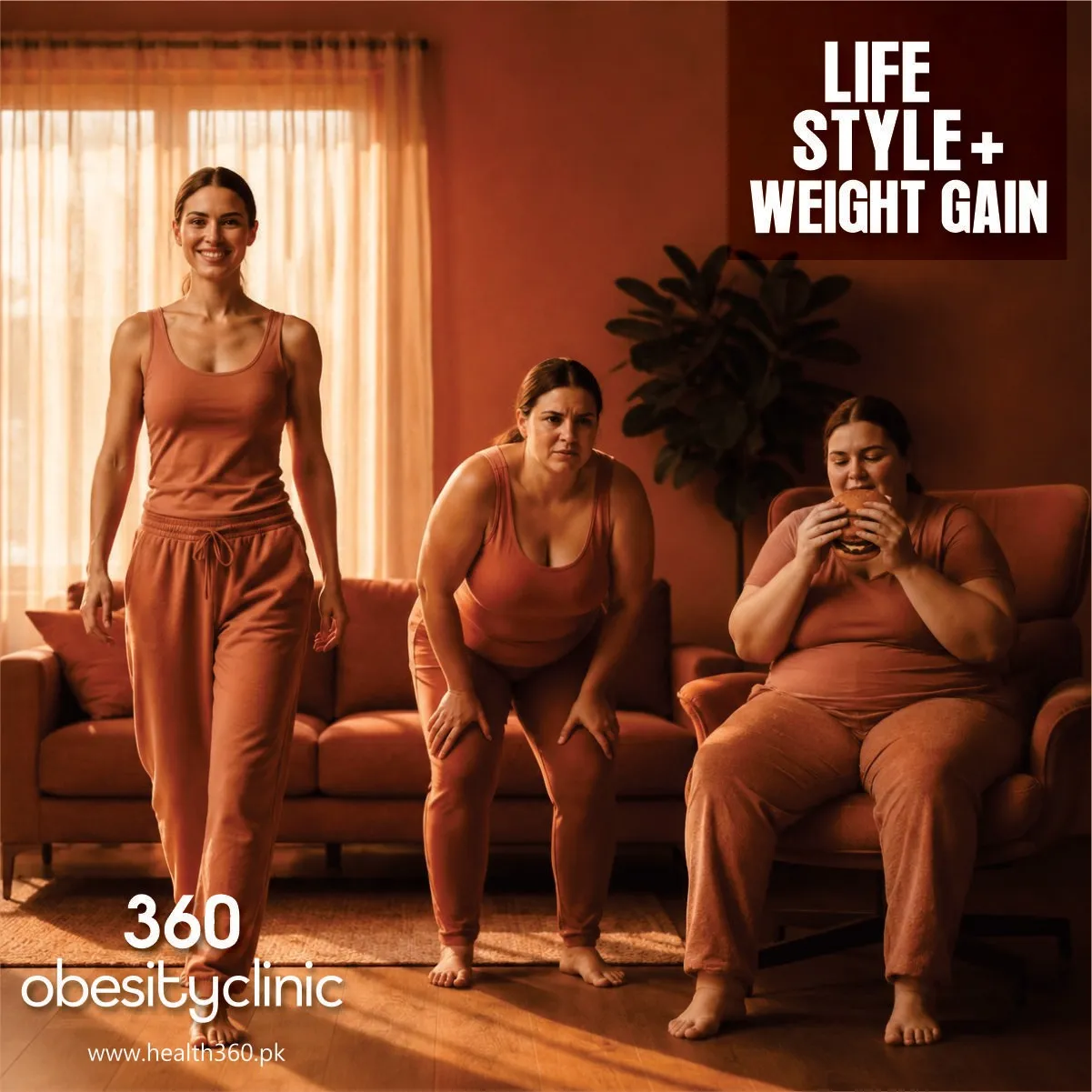 Lifestyle and sedentary weight gain treatment at 360 Obesity Clinic Health360 Pakistan