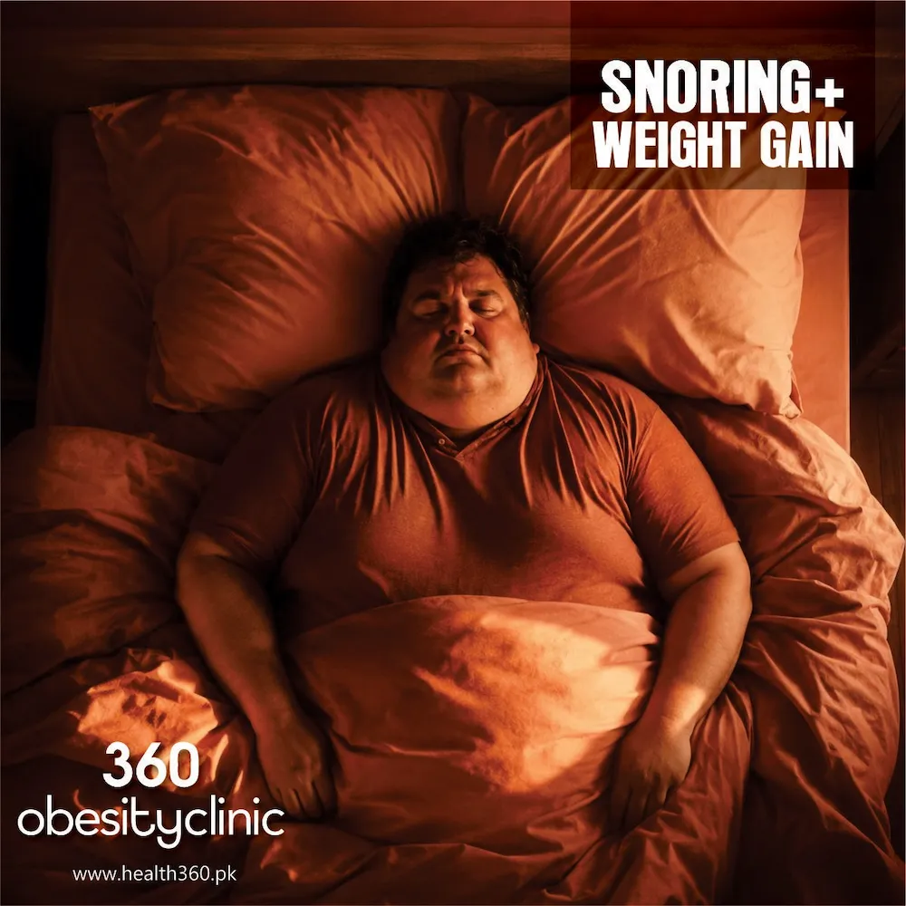 Snoring and obesity weight gain treatment at 360 Obesity Clinic Health360 Pakistan